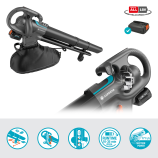 Gardena Akumulátorový vysavač/foukač PowerJet Collect 18 V P4A – sada