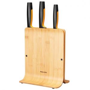 Fiskars Bambusový blok se třemi noži Functional Form 1057553