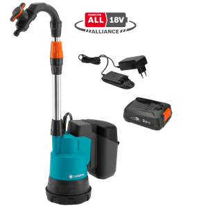 Gardena Akumulátorové čerpadlo do sudu 2000/2 18 V P4A – sada