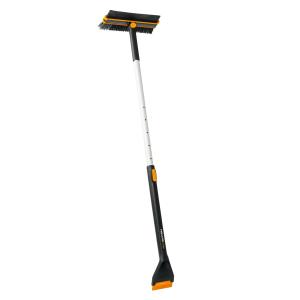 Fiskars Stěrka s metličkou a škrabkou, teleskopická, otočná, řada X-series 1078492