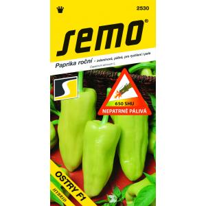 Semo Paprika zelená pálivá F1 Ostry F1 rychl,pole 15s SHU 650
