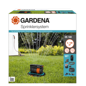 Gardena Kompletní sada s výsuvným čtyřplochým zavlažovačem OS 140